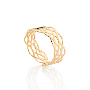 GOLD WAVES OF HISTORY RING