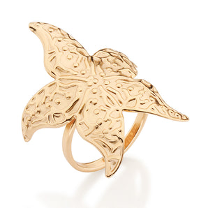 GOLD STARFISH MAXI RING