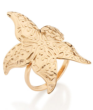 GOLD STARFISH MAXI RING