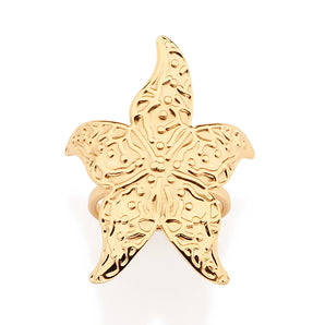 GOLD STARFISH MAXI RING