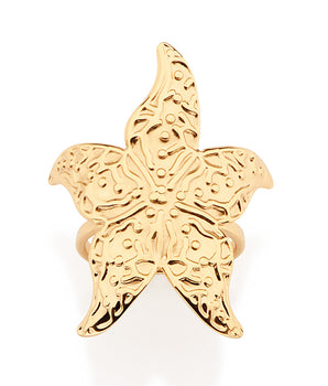 GOLD STARFISH MAXI RING