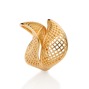 GOLD FOREVER EMBRACE TWISTED MAXI RING
