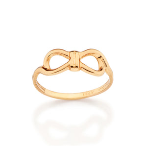 GOLD BOW SKINNY RING