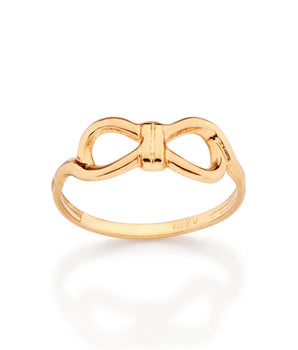 GOLD BOW SKINNY RING