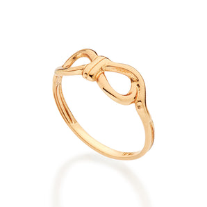 GOLD BOW SKINNY RING