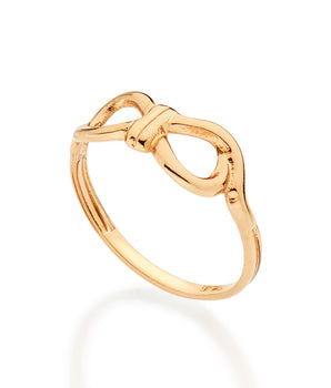 GOLD BOW SKINNY RING