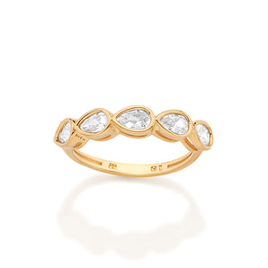 GOLD WHISPERS OF LOVE SKINNY RING