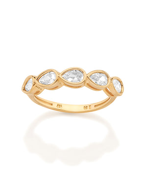 GOLD WHISPERS OF LOVE SKINNY RING
