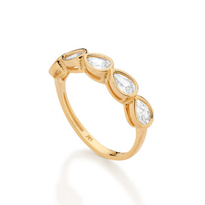 GOLD WHISPERS OF LOVE SKINNY RING
