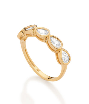 GOLD WHISPERS OF LOVE SKINNY RING
