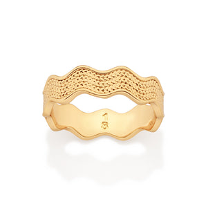 GOLD RICKRACK RING