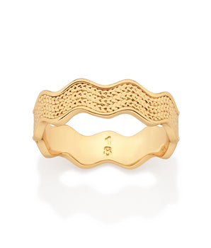 GOLD RICKRACK RING