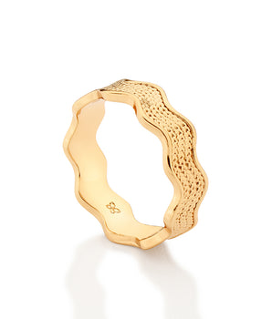 GOLD RICKRACK RING