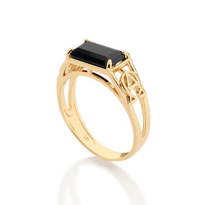 GOLD MEN'S ALPHA AND OMEGA RING