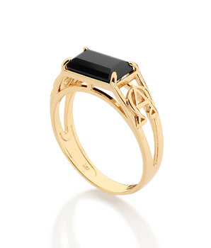 GOLD MEN'S ALPHA AND OMEGA RING