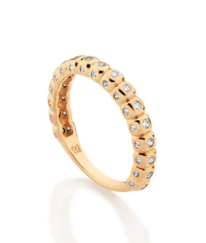 GOLD AZURE DEWDROP SKINNY RING