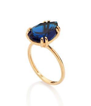 GOLD AZURE THRONE SOLITAIRE RING