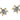 GOLD EARRING WITH RHODIUM