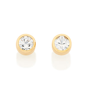 GOLD PLATED EARRING WITH CRYSTAL