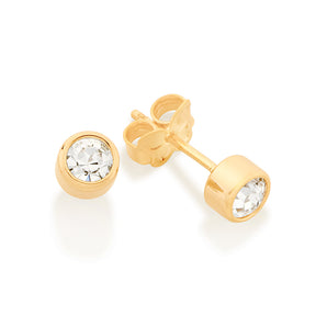 GOLD PLATED EARRING WITH CRYSTAL