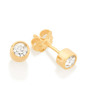 GOLD PLATED EARRING WITH CRYSTAL