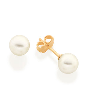 GOLD PLATED EARRING WITH PEARL