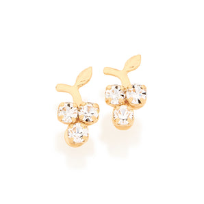 GOLD PLATED KID'S EARRING WITH CRYSTAL