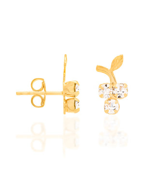 GOLD PLATED KID'S EARRING WITH CRYSTAL