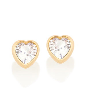GOLD PLATED EARRING WITH CRYSTAL