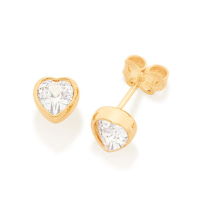 GOLD PLATED EARRING WITH CRYSTAL
