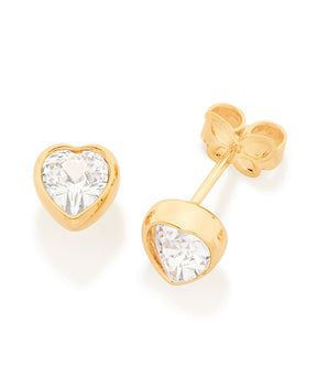 GOLD PLATED EARRING WITH CRYSTAL