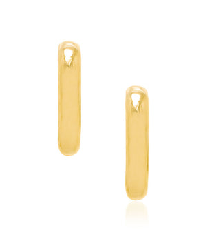 GOLD HALF ROUND EARRING