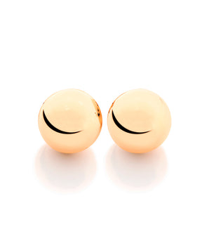 GOLD BALL EARRING   8MM