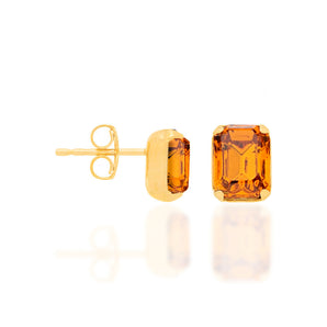 GOLD PLATED EARRING WITH CRYSTAL