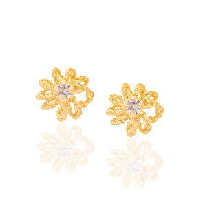 GOLD PLATED EARRING WITH CRYSTAL