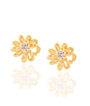 GOLD PLATED EARRING WITH CRYSTAL