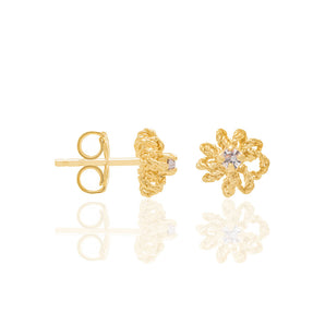 GOLD PLATED EARRING WITH CRYSTAL