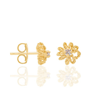 GOLD PLATED EARRING WITH CRYSTAL