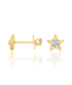 GOLD PLATED KID'S EARRING WITH CRYSTAL