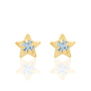 GOLD PLATED KID'S EARRING WITH CRYSTAL