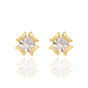 GOLD PLATED EARRING WITH CRYSTAL