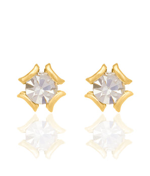 GOLD PLATED EARRING WITH CRYSTAL