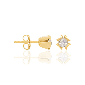 GOLD PLATED EARRING WITH CRYSTAL