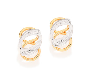 GOLD EARRING WITH RHODIUM APPLICATION