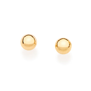GOLD BALL  EARRING  3 MM