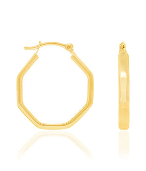 GOLD EARRING HOOP SHAPE