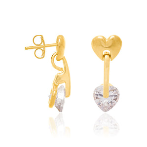 GOLD PLATED EARRING WITH ZIRCONIA
