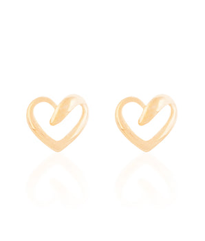 GOLD HEART EARRING