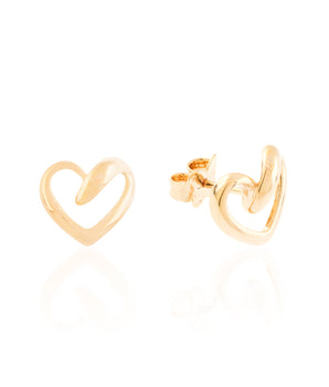GOLD HEART EARRING