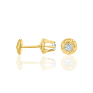 GOLD PLATED KID'S EARRING WITH CRYSTAL